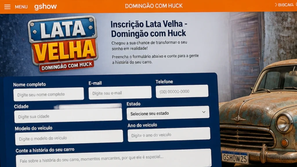 Guia Para Inscrição no Quadro 'Lata Velha': Passo a Passo