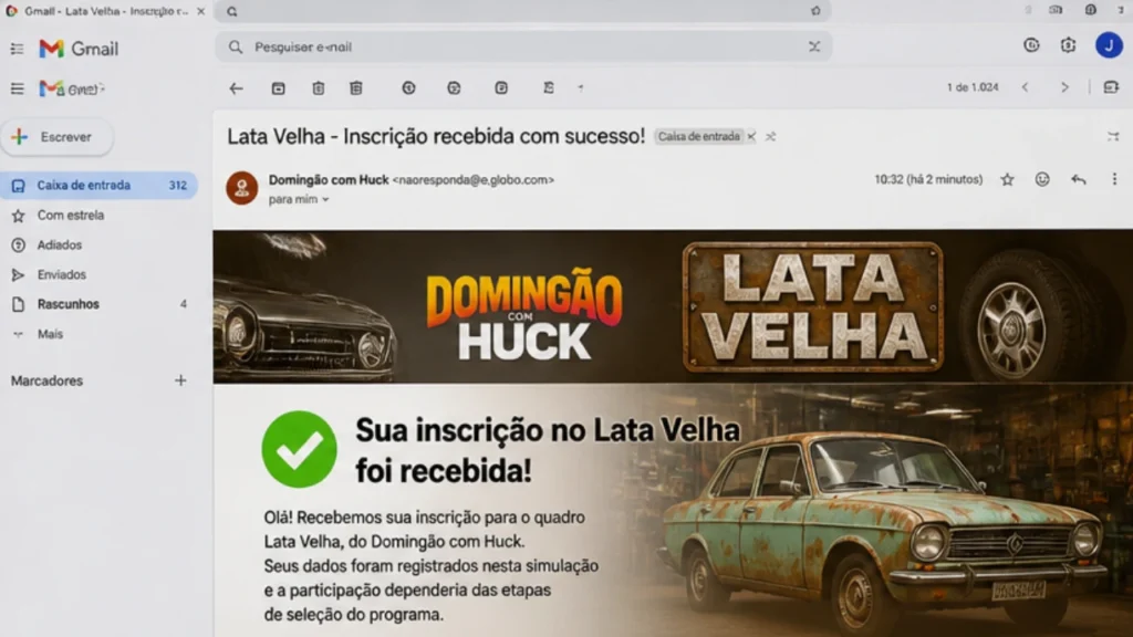 Guia Para Inscrição no Quadro 'Lata Velha': Passo a Passo