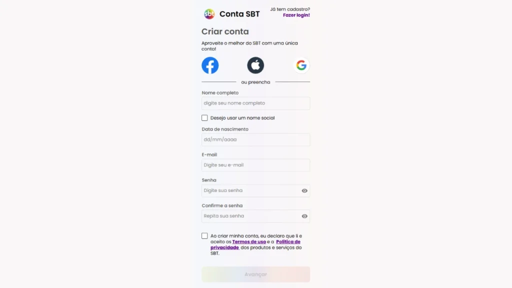 Passos do Cadastro no Quadro 'Comprar é Bom, Levar é Melhor!' do Domingo Legal